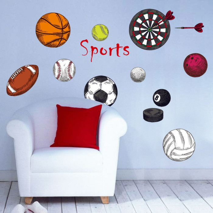 Decal dán quả bóng thể thao, dán 2 mặt có sẵn keo, dán quán cafe, khổ 1,02 X 0,62 (m) (dài x rộng) TPHCM - 1