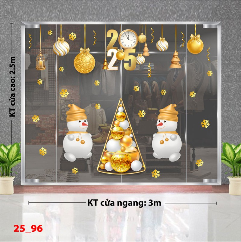 Decal dán tường Noel combo 96