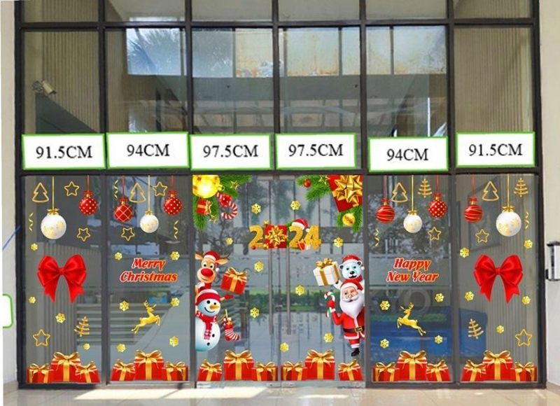 Decal dán tường Decal Noel - Hộp quà lớn noel