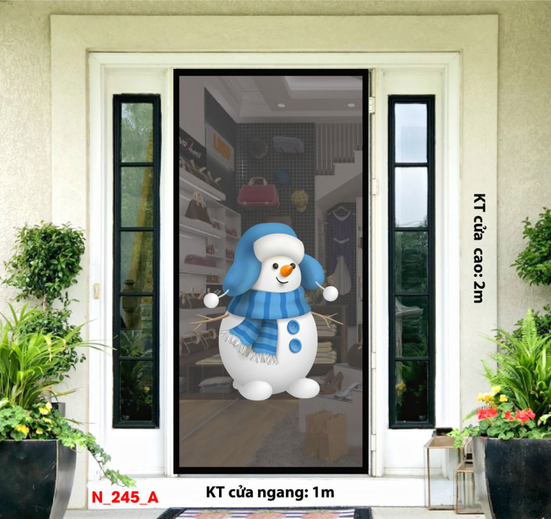 Decal dán tường Decal Noel - Người tuyết 2