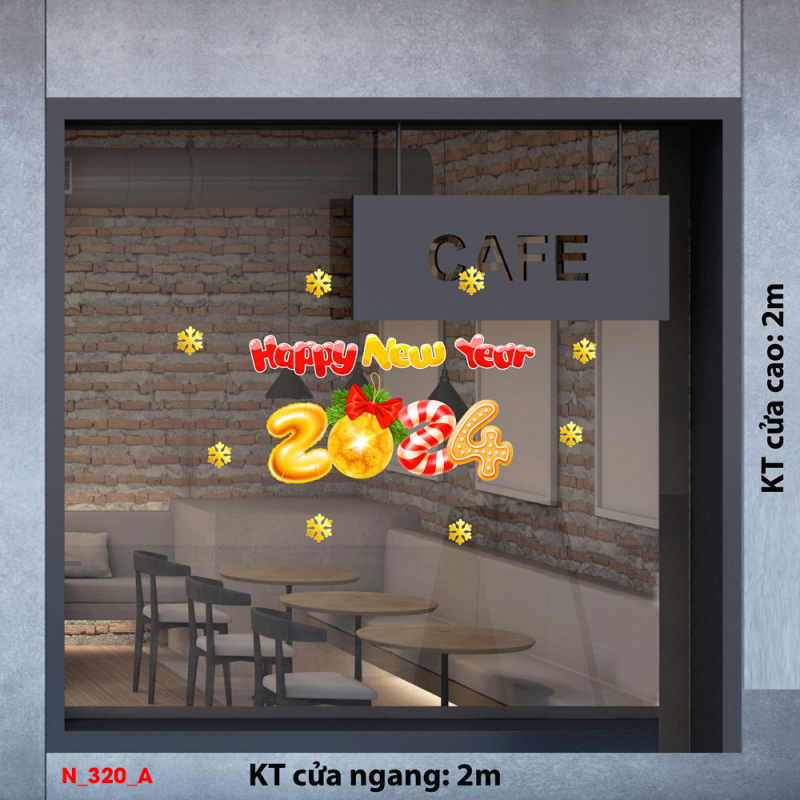 Decal dán tường Decal Noel - noel năm 2024