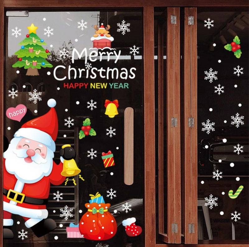 Decal dán tường Noel - Ông già noel vẫy tay (H)