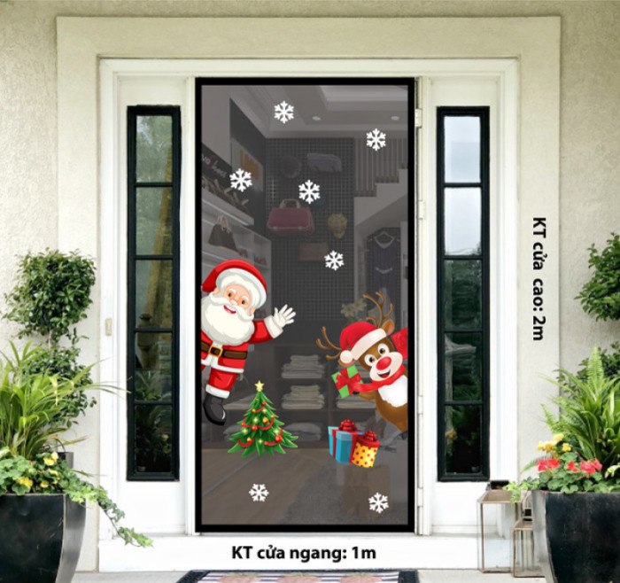 Decal dán tường Decal Noel - Ông già xin chào