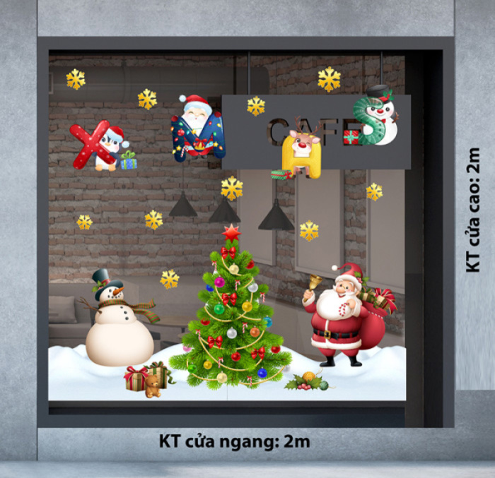Decal dán tường Decal Noel - quà noel