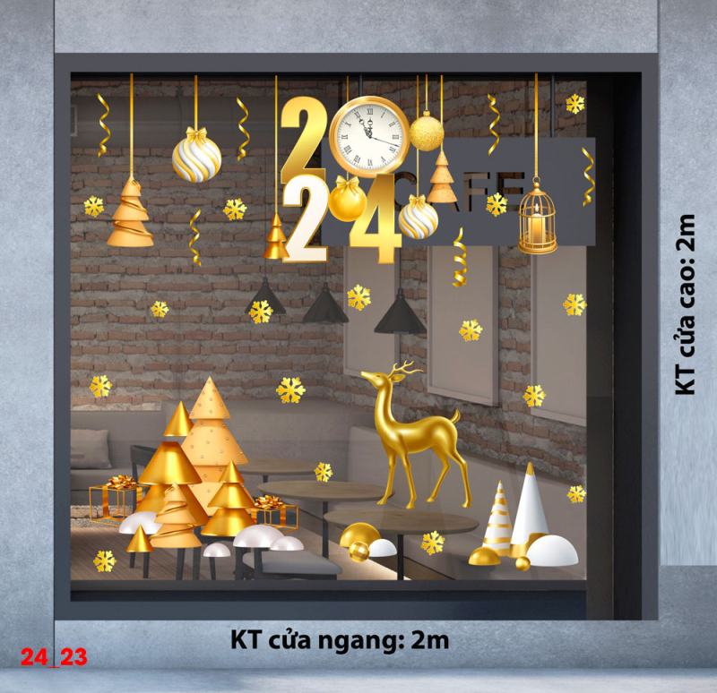 Decal dán tường Decal Noel - Khung cảnh noel