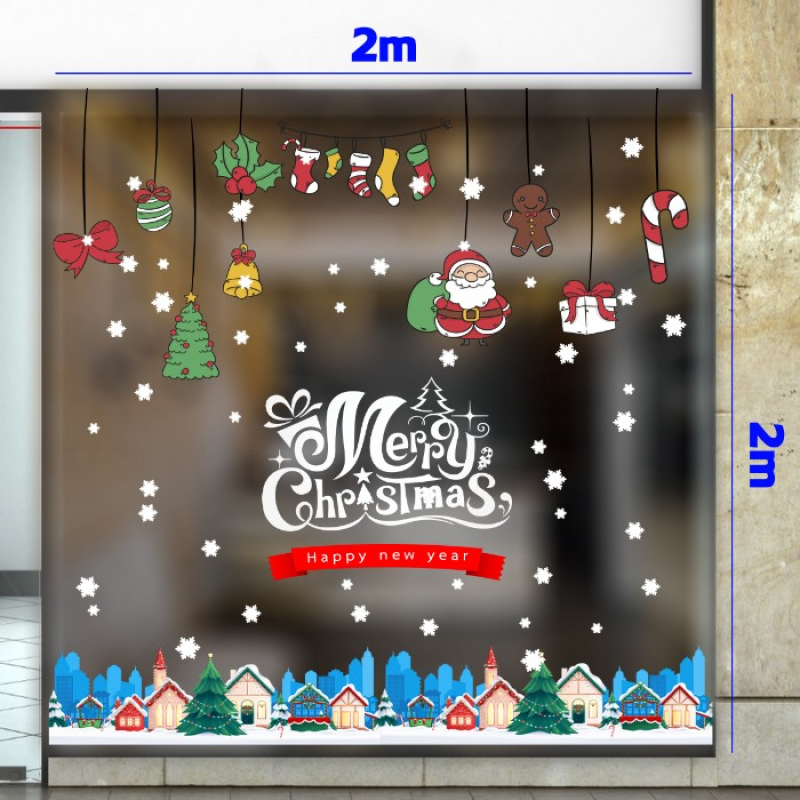 Decal dán tường Decal Noel- Những ngôi nhà giáng sinh