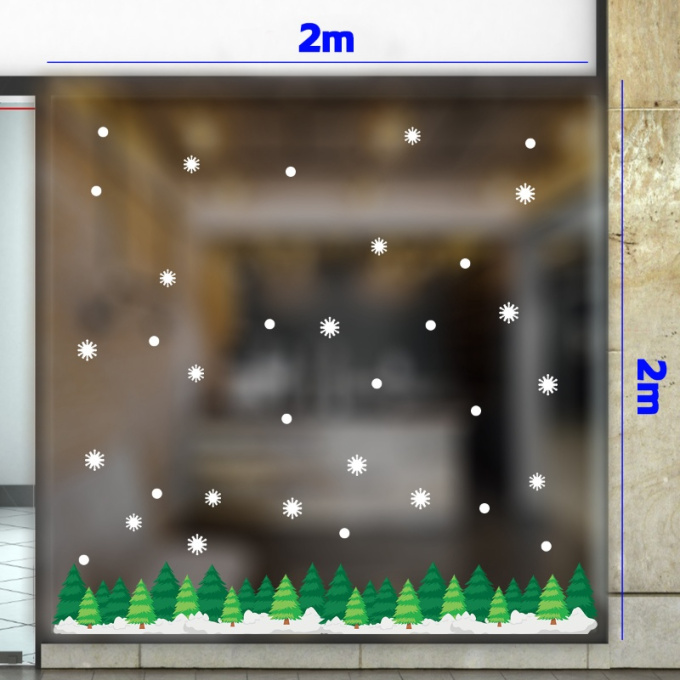 Decal dán tường Decal Noel- chân cây thông xanh