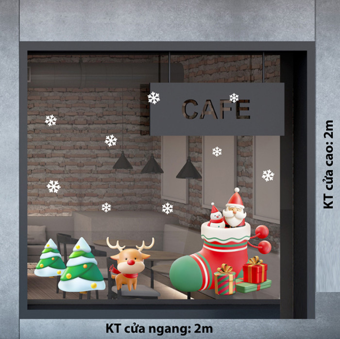 Decal dán tường Decal Noel -Chiếc giầy