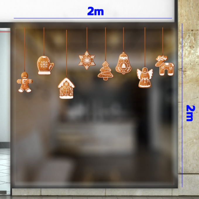 Decal dán tường Decal Noel- Dây treo giáng sinh