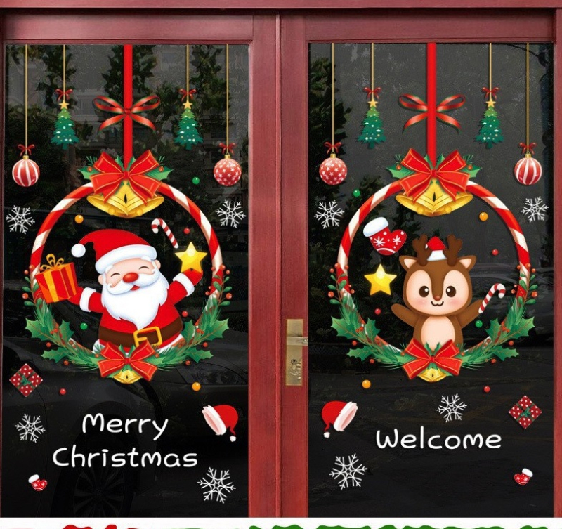 Decal dán tường Noel -Dây treo Noel (H)