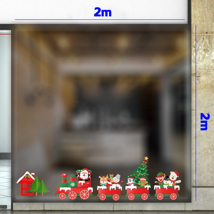 Decal dán tường Decal Noel -Đoàn xe Noel