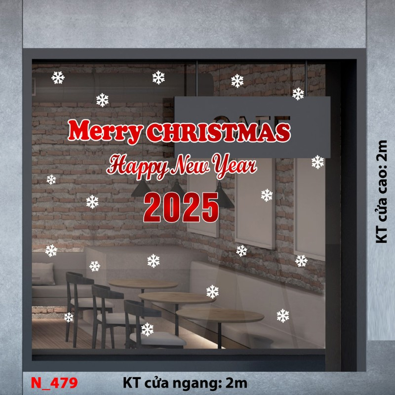 Decal dán tường Noel 379