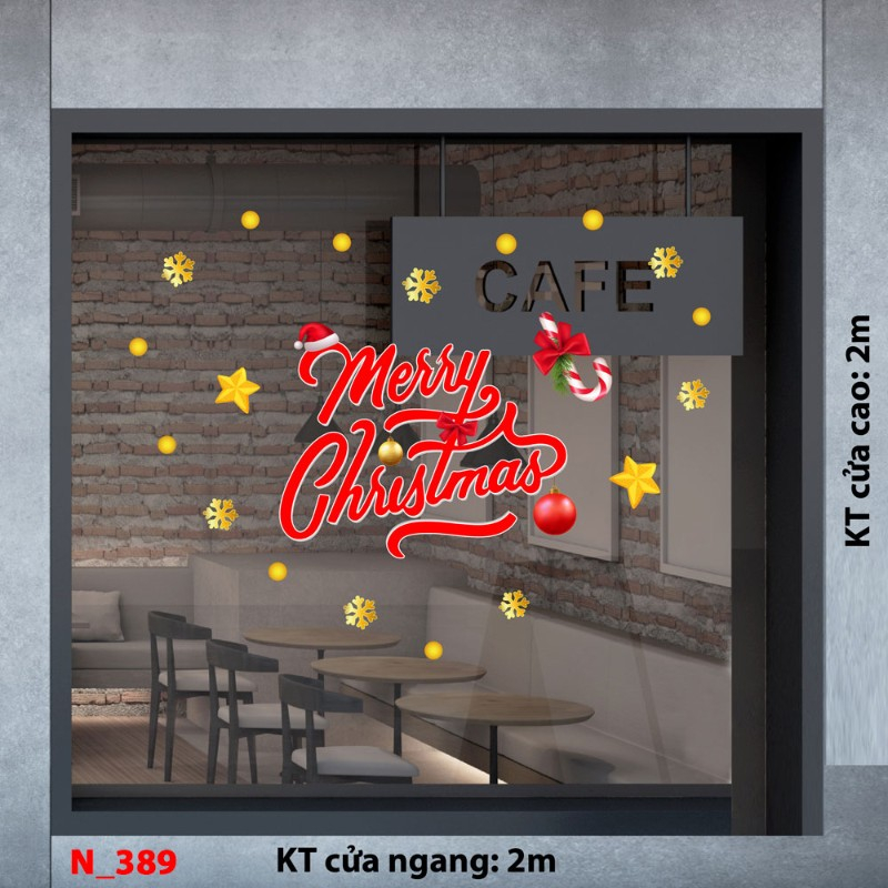 Decal dán tường     Noel 389