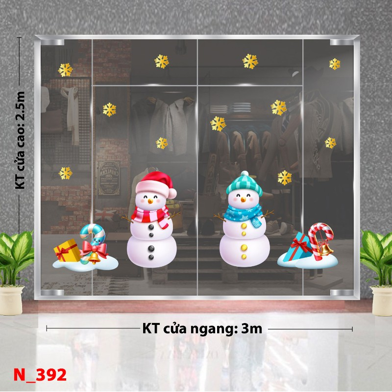 Decal dán tường  Noel 392  