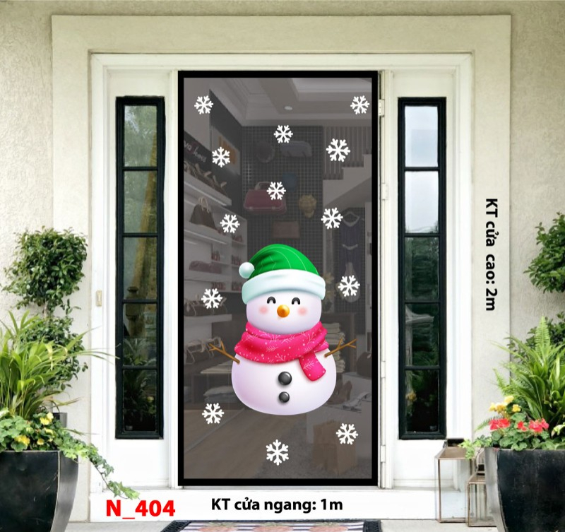 Decal dán tường     Noel 404- Người tuyết