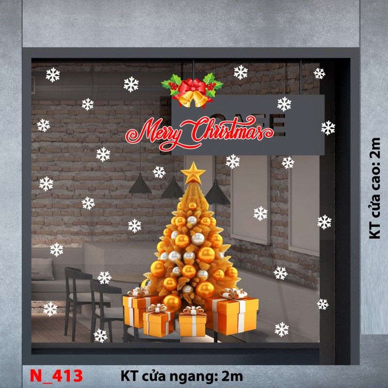 Decal dán tường Noel 413