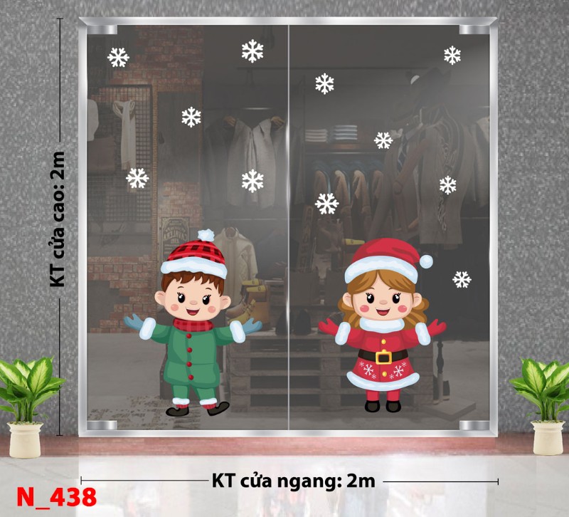 Decal dán tường Noel 438