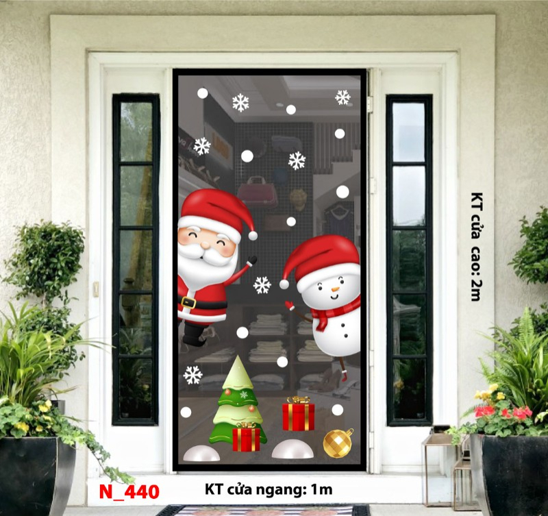 Decal dán tường Noel 440 - Ông già người tuyết