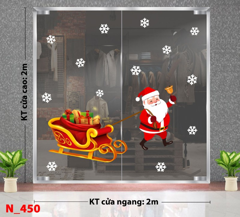 Decal dán tường Decal Noel 450
