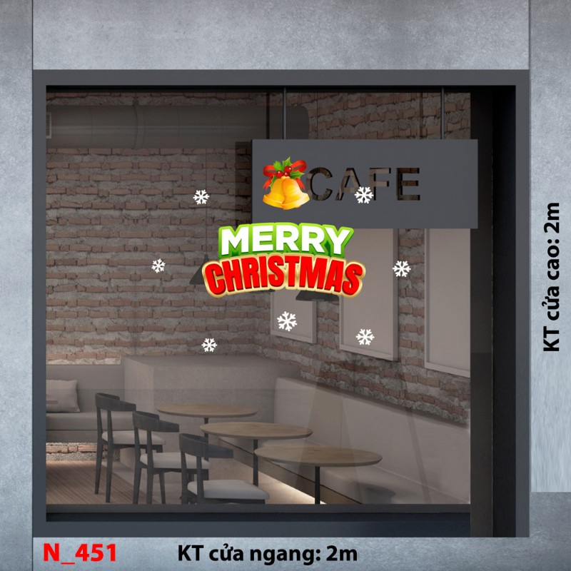 Decal dán tường Noel 451