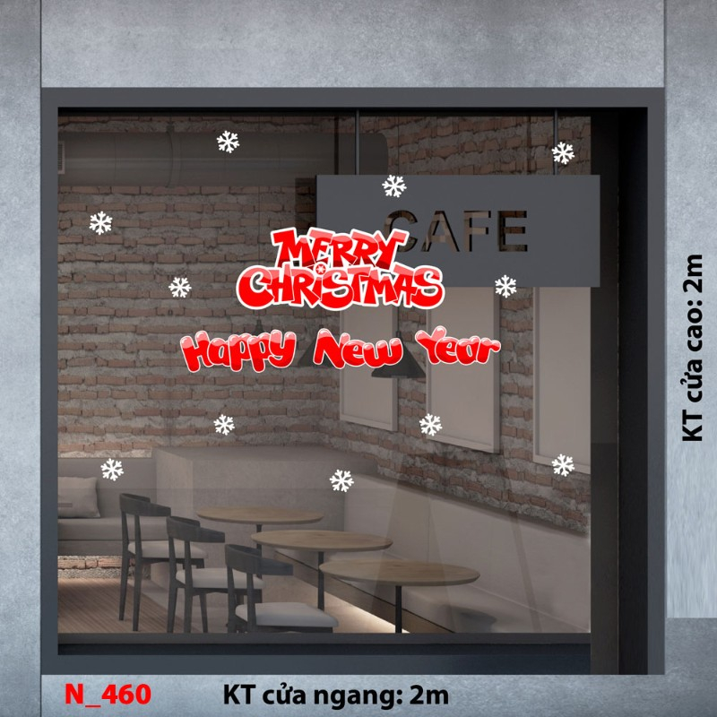 Decal dán tường Noel 460