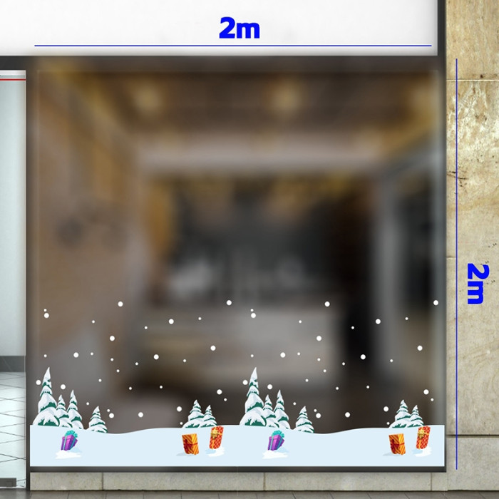 Decal dán tường Decal Noel-Cây thông  tuyết