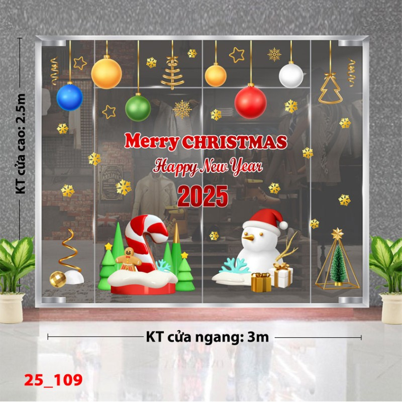 Decal dán tường Noel combo 109