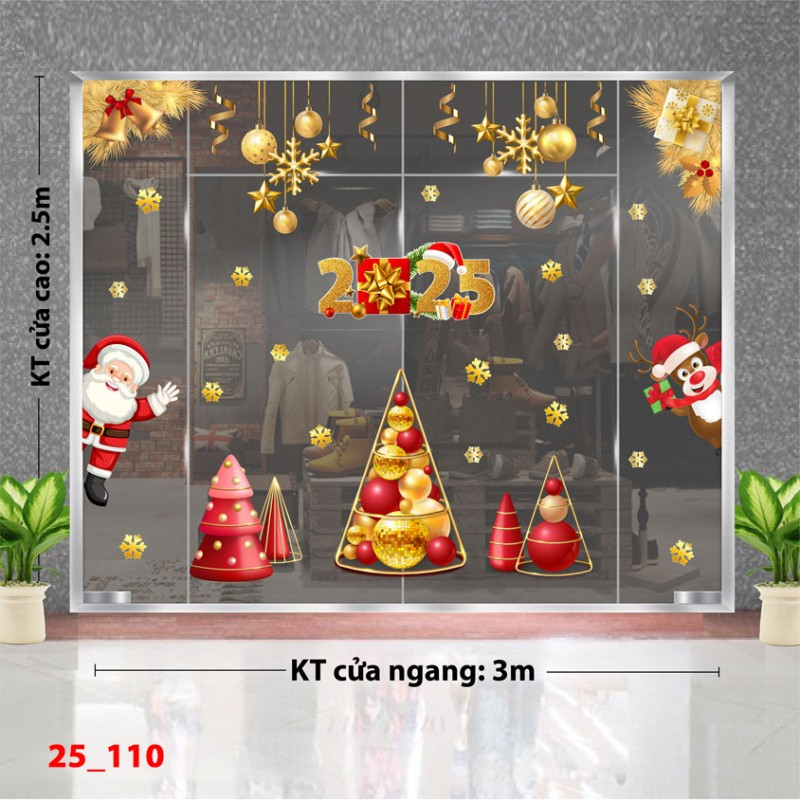 Decal dán tường Noel combo 110