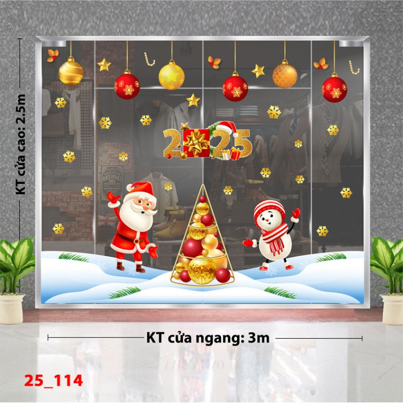 Decal dán tường Noel  combo  114