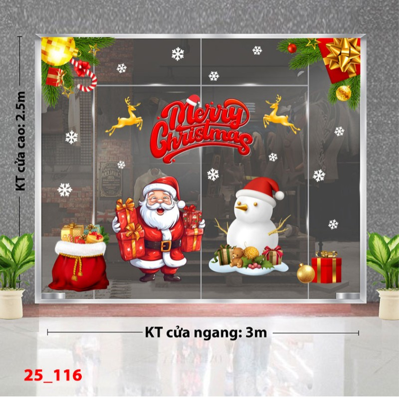 Decal dán tường Noel combo 116