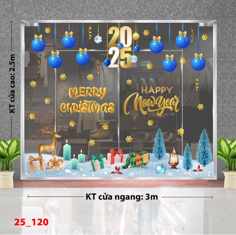 Decal dán tường Decal Noel combo 120