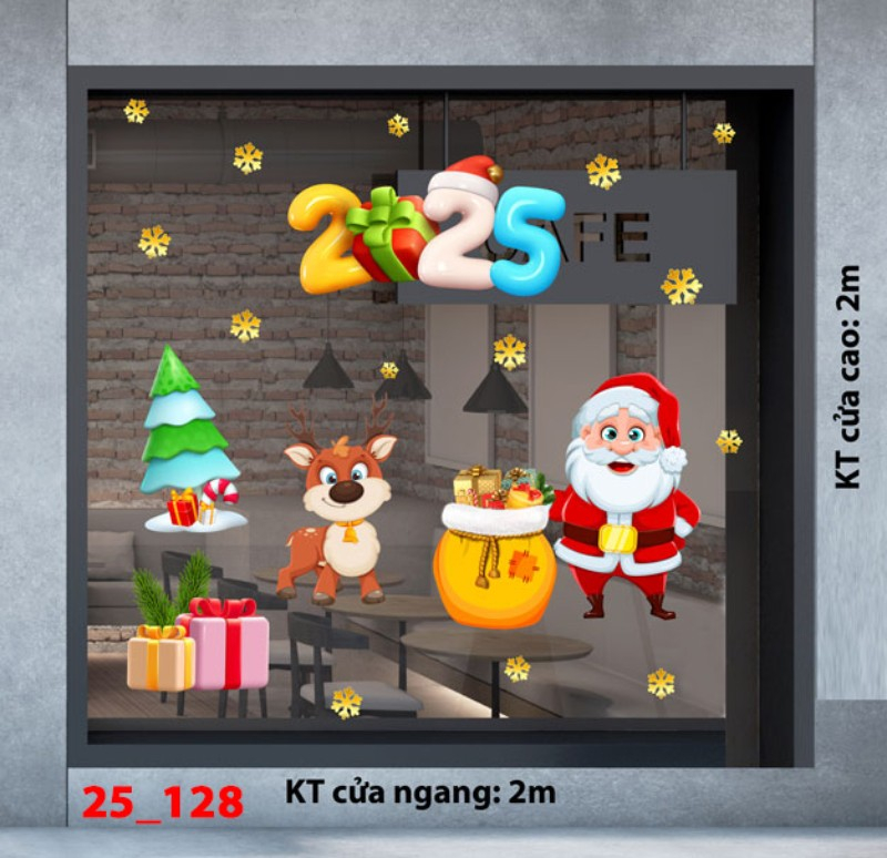 Decal dán tường Decal Noel combo 128