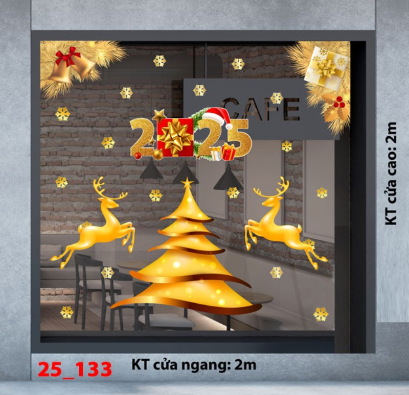 Decal dán tường Noel combo 133