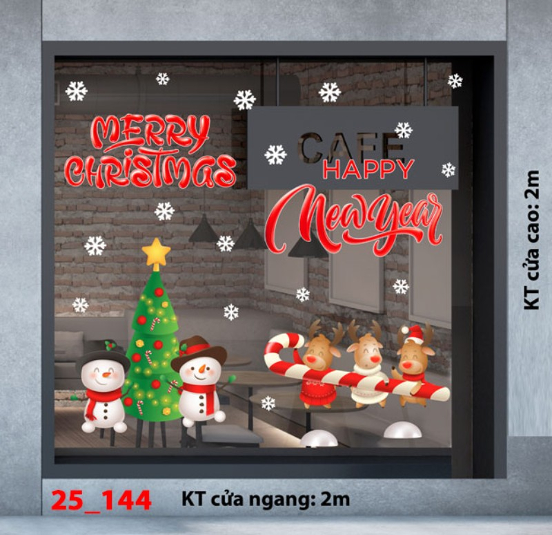 Decal dán tường Noel  combo  144