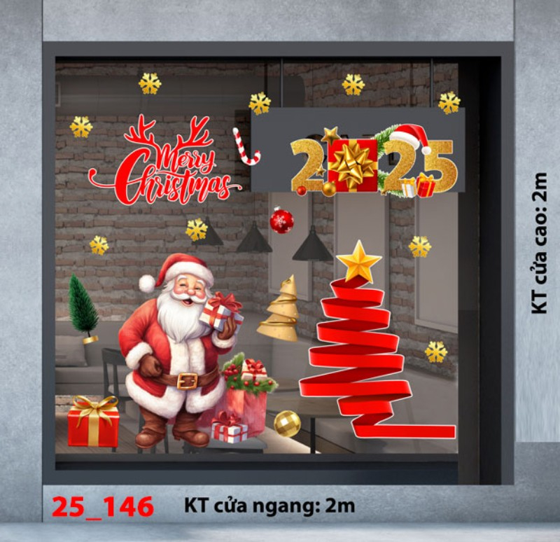 Decal dán tường Noel combo 146