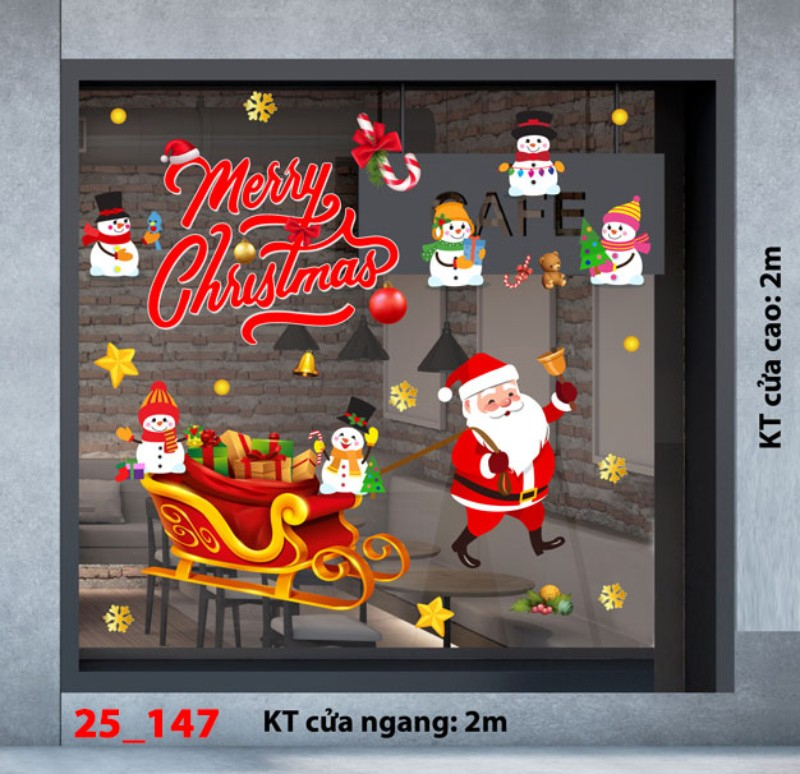 Decal dán tường Noel combo 147