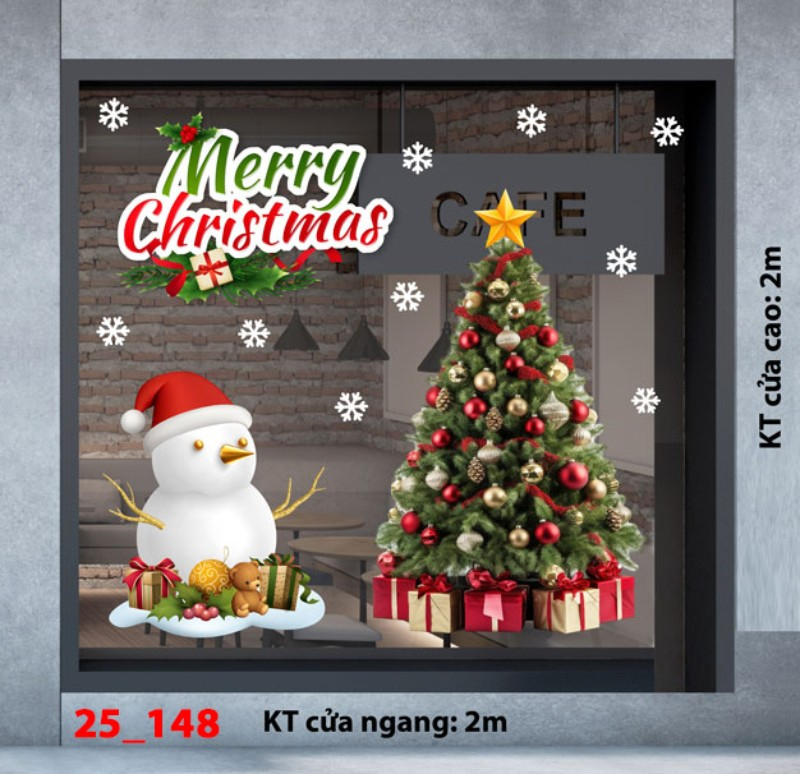 Decal dán tường Noel combo 148 