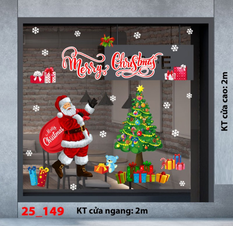 Decal dán tường Noel combo 149