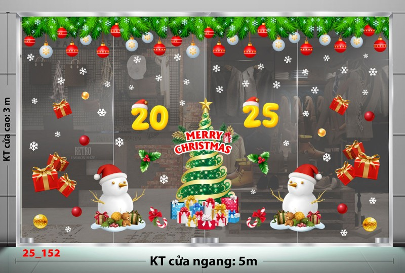 Decal dán tường Noel combo 152