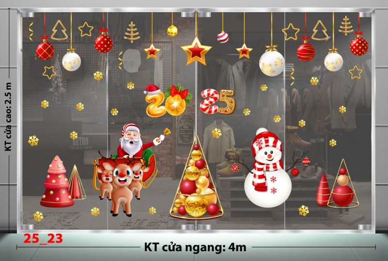 Decal dán tường Noel combo  23 - Người tuyết  trắng