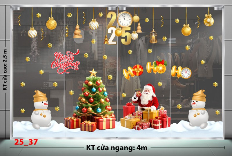 Decal dán tường Noel combo 37