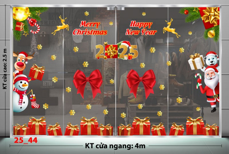 Decal dán tường Noel combo 4 - Tuần lộc