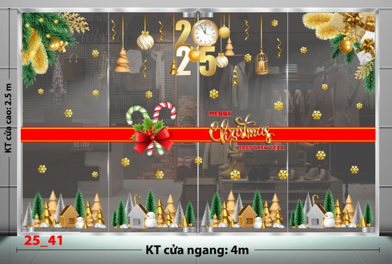 Decal dán tường Noel combo 41