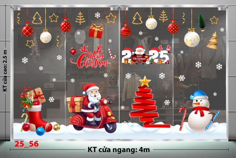 Decal dán tường Noel combo 56