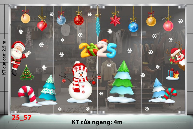 Decal dán tường Noel combo 57 - Tuần lộc