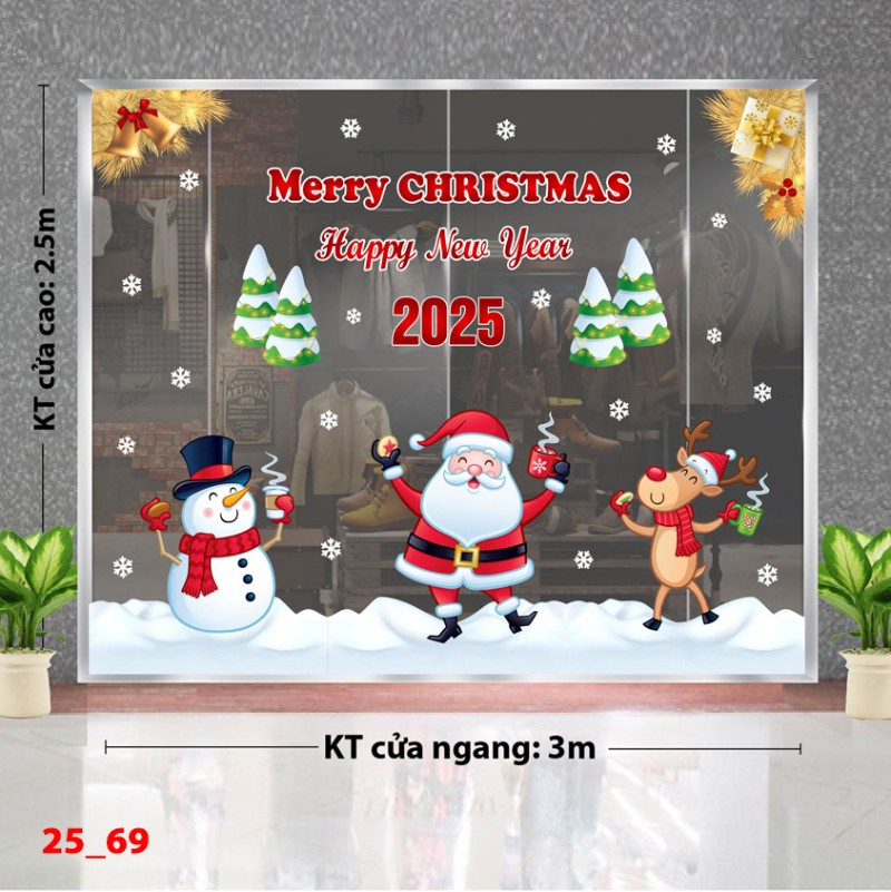 Decal dán tường Noel combo 69