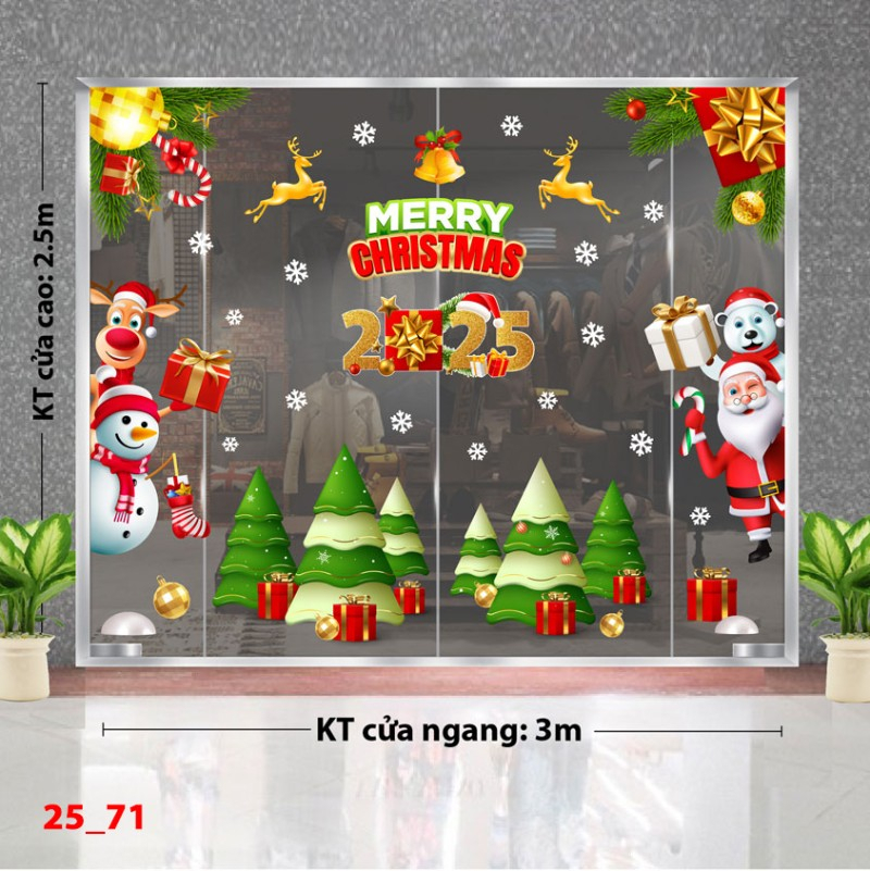 Decal dán tường Noel combo 71