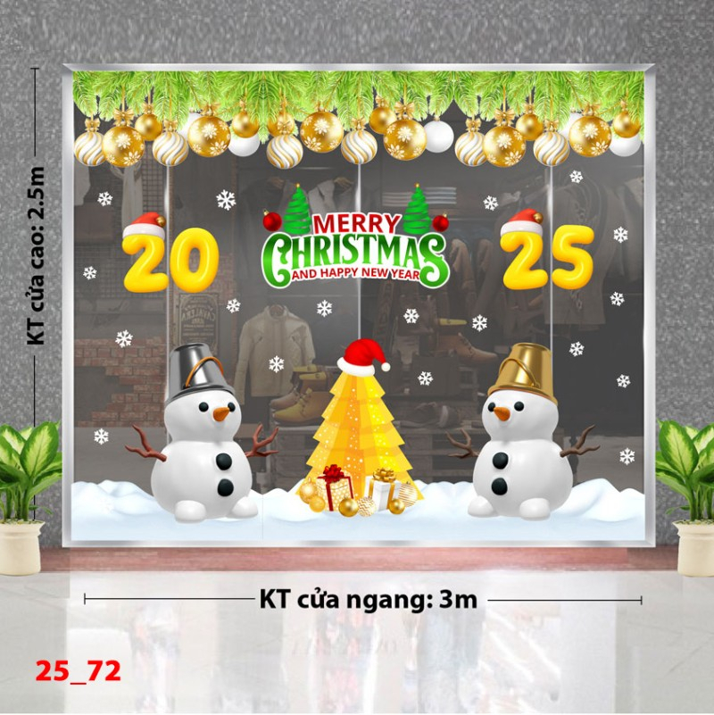 Decal dán tường Noel combo 72