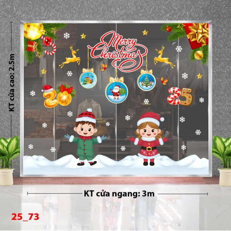 Decal dán tường Noel combo 73