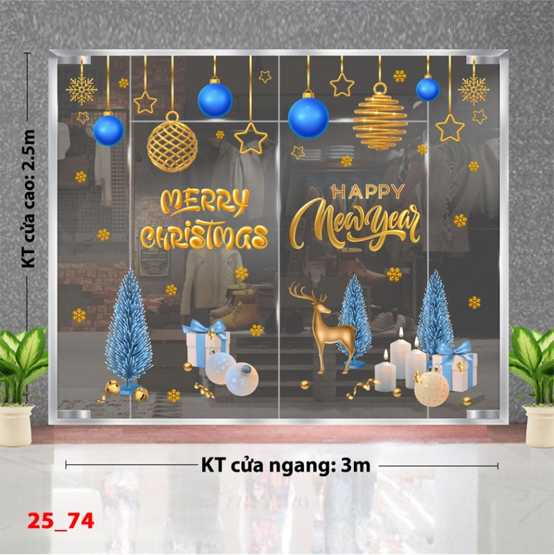 Decal dán tường Decal Noel combo 74